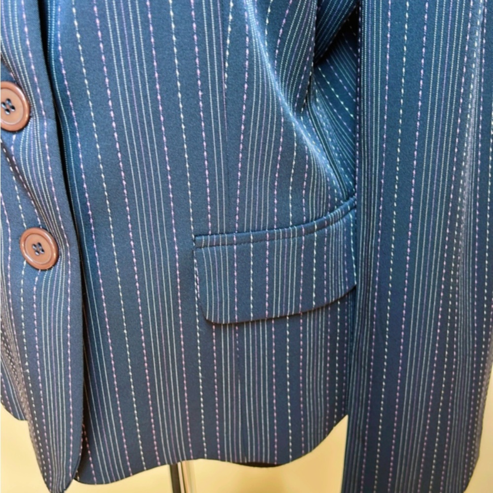 Courtenay Blue Pinstripe Blazer - Picture 5 of 13